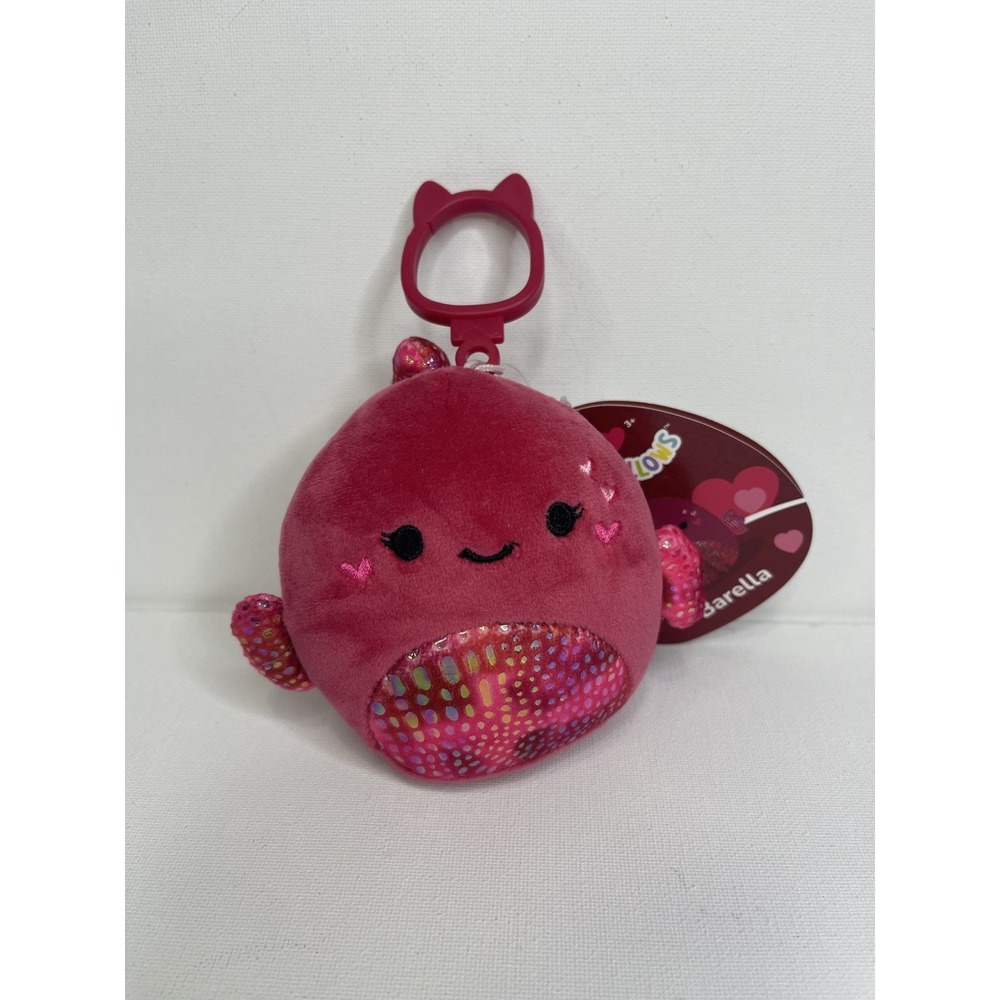 Squishmallows Barella the Beta Fish 3.5" Valentines Clip-On Plush